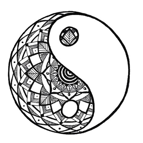 Ying Yang Adult Coloring Pages Coloring Pages