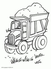 concrete mixer truck coloring page coloring pages printablecom