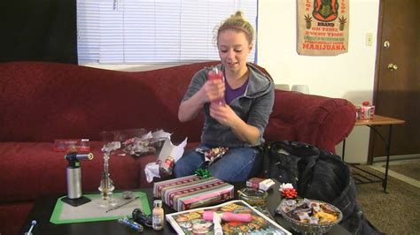 ashley smokes and opens her presents youtube