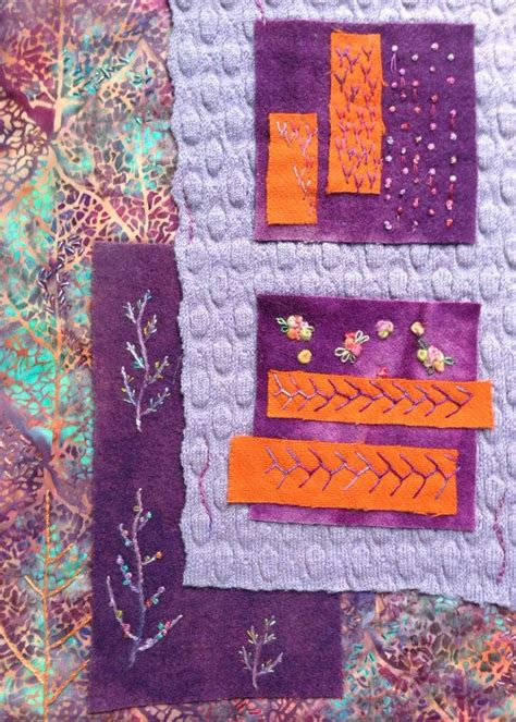 Fiber Art Quilt Batik Wall Hanging Purple Orange Quilt Etsy Fiber
