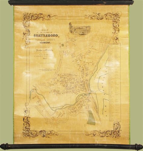 Rare Map Of Brattleboro Vermont Rare And Antique Maps