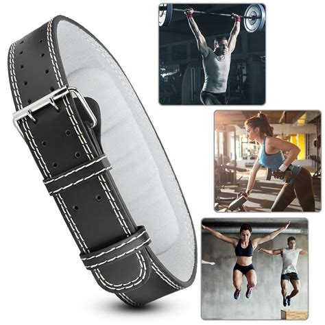 Greensen Weight Lifting Gym Belts Gym Waist Belt Weight Lifting Gym Belts Cowhide Leather Back