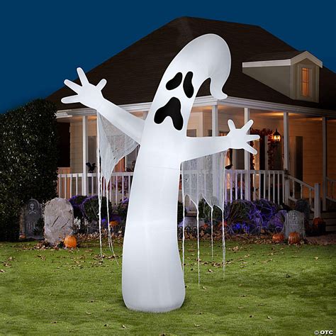 Gemmy Airblown Whimsey Ghost With Streamers Giant C7 Led White 12 Ft