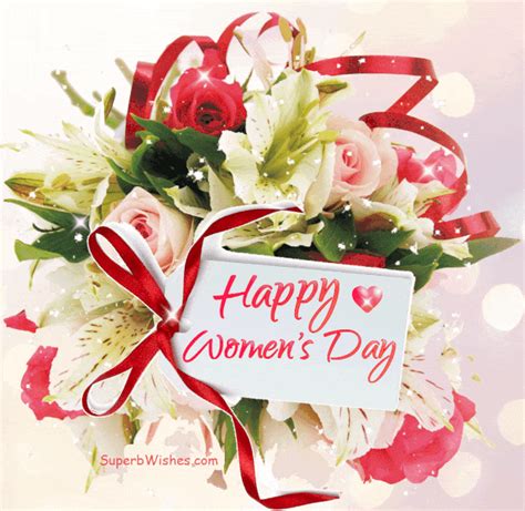 Happy Women S Day With Colorful Flowers Gif Superbwishes Com