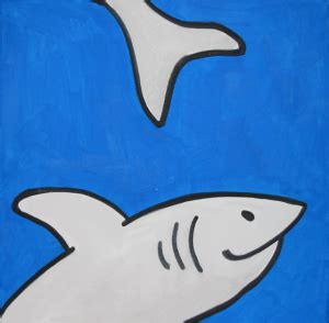 Give your child the gift of art with these fun easy and simple art see more. Shark kids painting | Kids canvas painting, Kids canvas ...