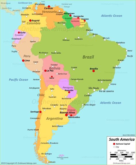 South America Map Quiz With Capitals