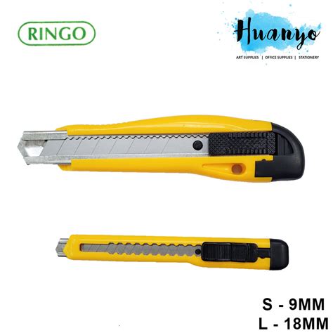Ringo Razor Blade Utility Knife Cutter S 9mm L 18mm Yellow Colour