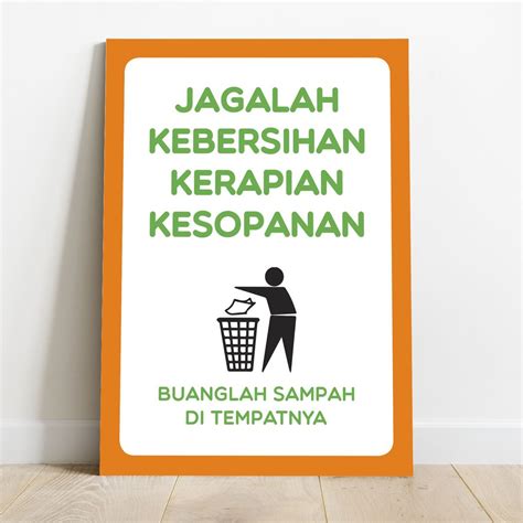 Jual Poster Jagalah Kebersihan Kerapihan Kesopanan Buanglah Sampah Pada Tempatnya Rule Sekolah