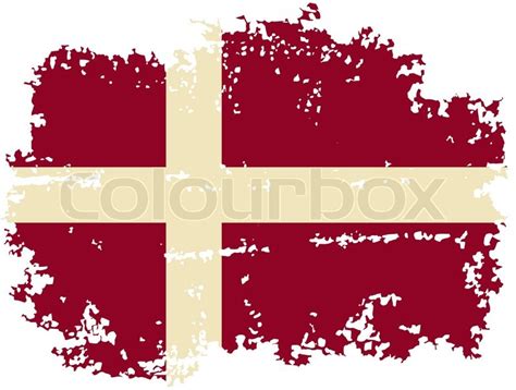 Danish Grunge Flag Vector Stock Vector Colourbox
