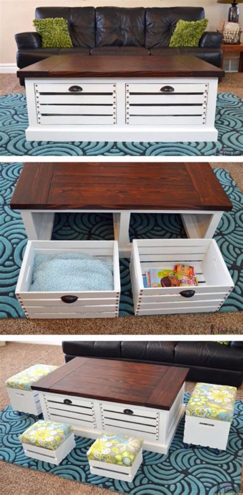 Rustic pallet style wooden crate coffee table wooden crate. 15 Amazing DIY Storage Ideas That You Are Going To Make ...