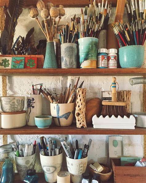 Geninne On Instagram “studio Shelf” Art Studio Room Art Studio