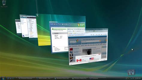 Switching Desktop Windows Using Windows Vista Flip3d Youtube