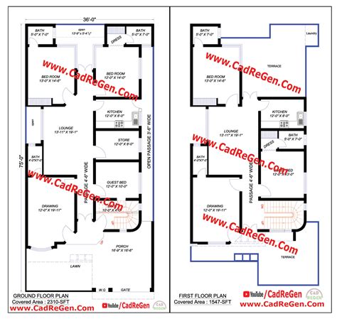 10 To 19 Marla House Plan Archives Cadregen