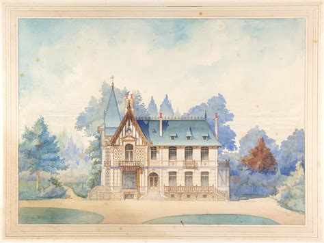 Anonymous French 19th Century View Of A Country House The