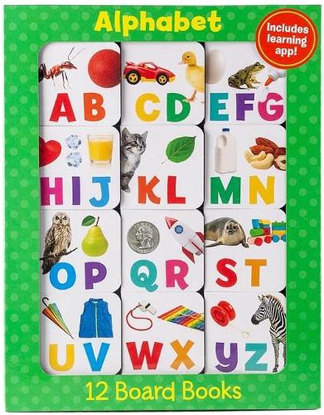 Alphabet 12 Mini Board Books English Boxed Set Book Free Shipping