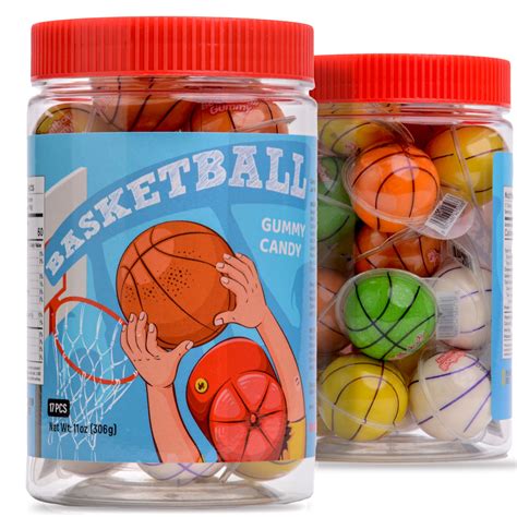 Gummy Candy 30 Mm Large Jelly Filled Gummies Basketball Candy Gummy