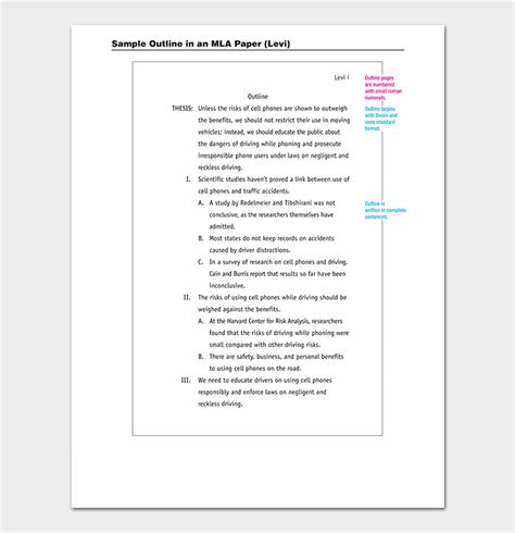 Research Paper Template 13 Free Formats And Outlines