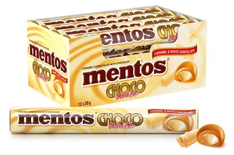 Mentos Choc White Roll 38g X 12 Grocery And Gourmet Food