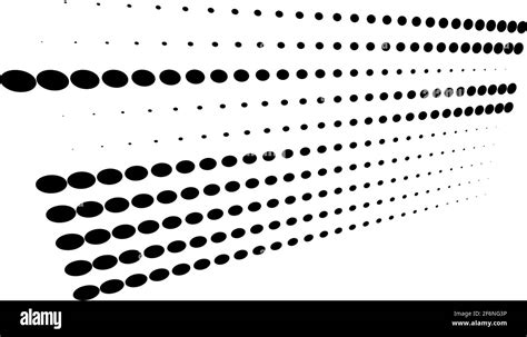 3d Dots Circles Geometric Arrangement In Perspective Vanishing