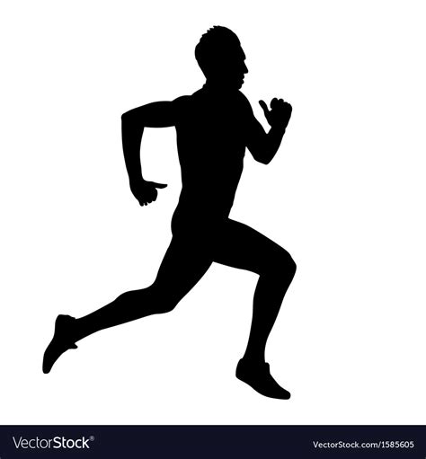 Running Silhouettes Royalty Free Vector Image Vectorstock