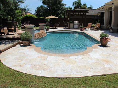Here Is A Lovely Classic Rectangular Pool With Roman Elements Located
