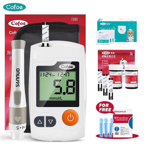 Cofoe Yili Blood Glucose Meter Glucometer Kit Diabetes Gout Tester