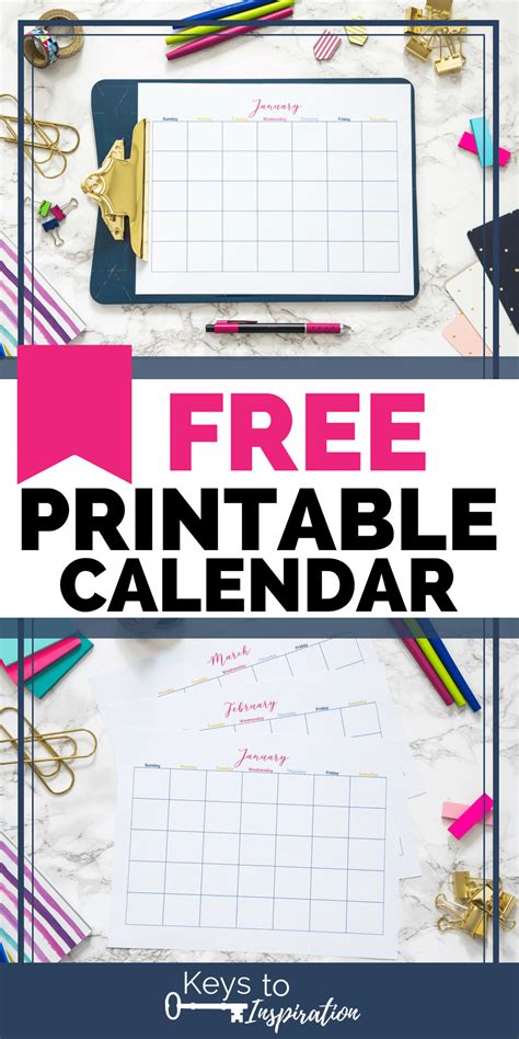 This Free Printable Calendar Is The Perfect Tool For Planning And