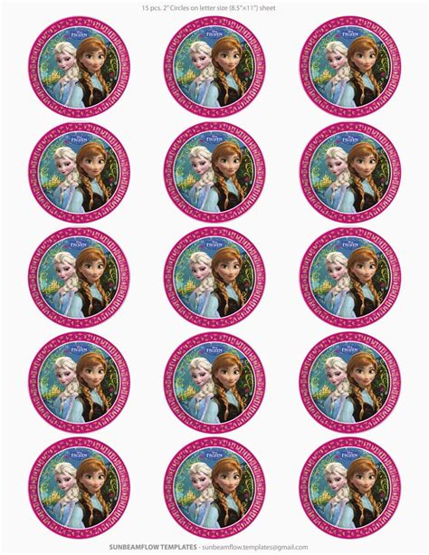 Frozen Cupcake Toppers Printables