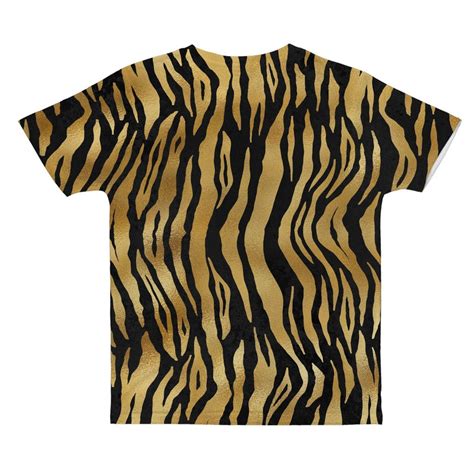 Unisex Black And Gold Tiger Stripe T Shirt Tiger Pattern Etsy