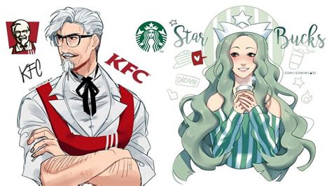 Artist Turns Famous Fast Food Mascots Into Anime Characters Youtube Anime Anime Characters