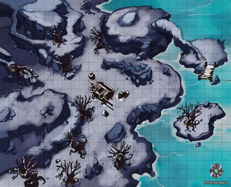 Snowy Mountain Path Battlemaps Tabletop Rpg Maps Dungeons And