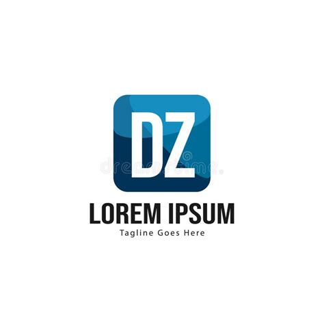 Initial Dz Logo Template With Modern Frame Minimalist Dz Letter Logo