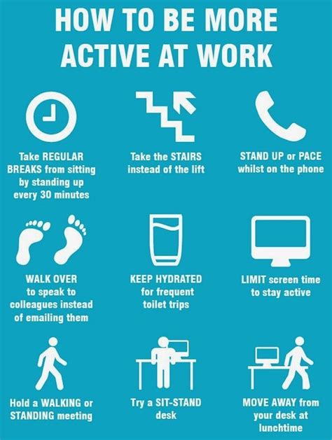 Tips To Stay Active At Work Try Some Today Happy Hormones How To