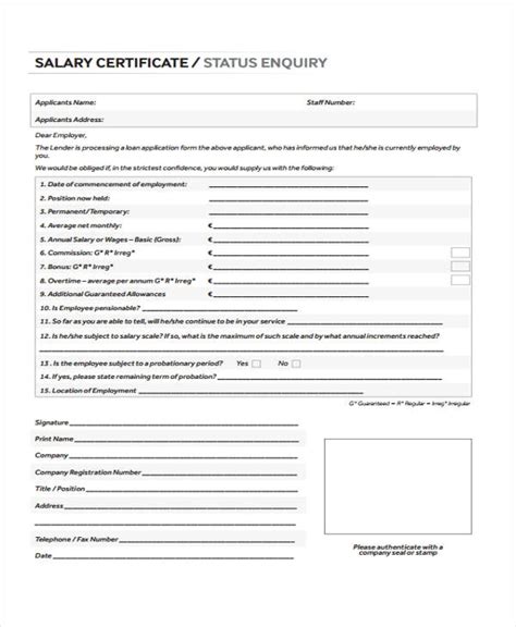 15 Free Salary Certificate Templates Professional Samples In Word