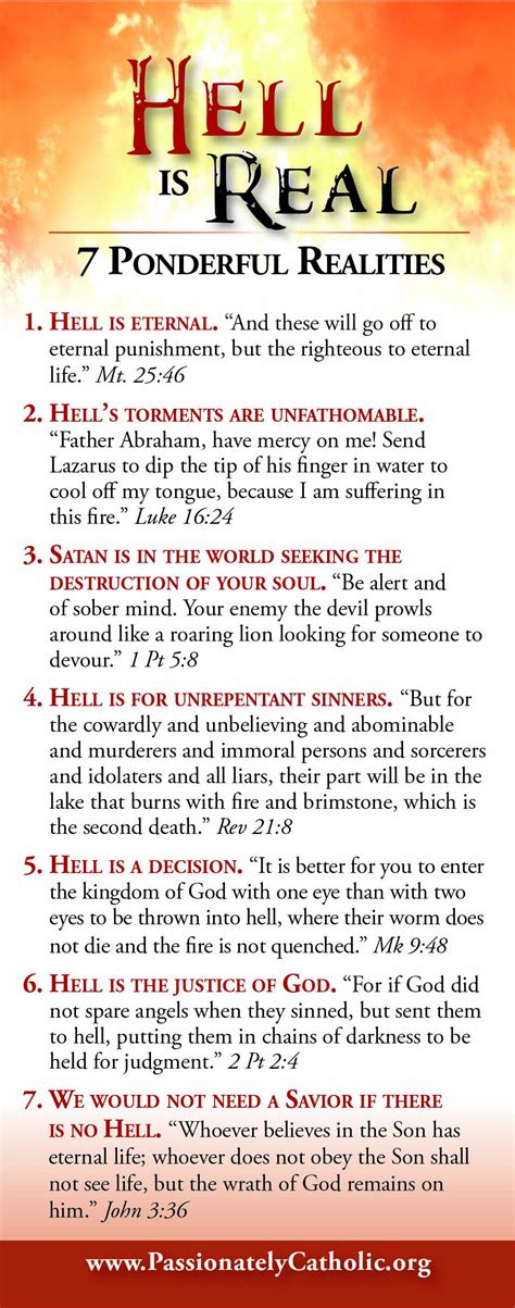 Hell Is Real 7 Ponderful Realities — Passionately Catholic