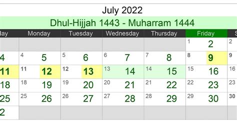 Kalender Hijriah Bulan Juli 2022 Lengkap Jadwal Puasa Enkosacom