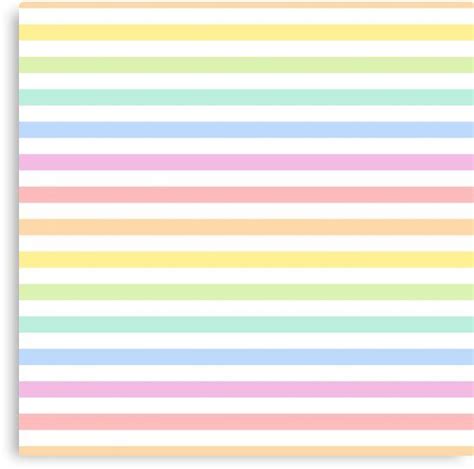 Pastel Rainbow Stripes Canvas Print By Newburyboutique Rainbow