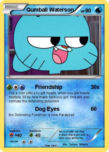 pokémon gumball waterson 28 28 friendship my pokemon card