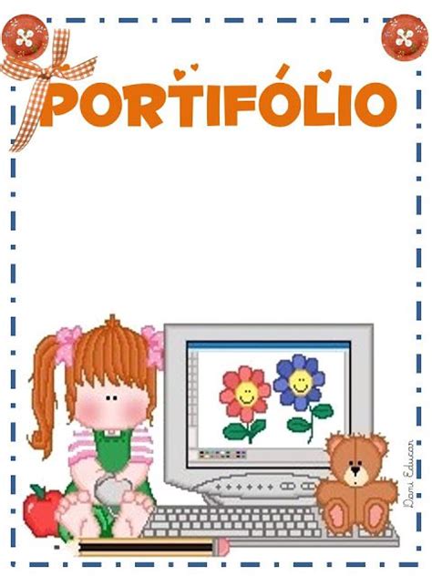 Dani Educar capas Portifolio educação infantil Educação infantil Capas para portfólio
