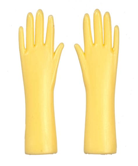 Yellow Rubber Gloves By International Miniatures Im65607 Dollhouses