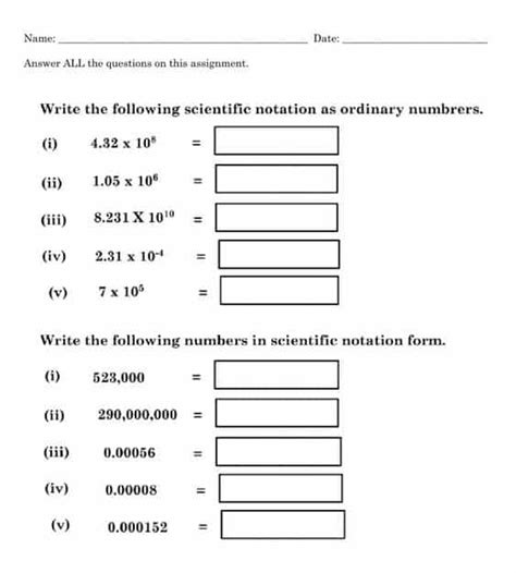 Simplify Math With These Best 10 Scientific Notation Worksheets The Teach Simple Blog