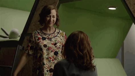 kristen schaal hug by the last man on earth find and share on giphy