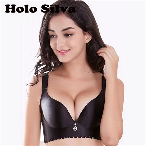 Women Seamless Full Cup Push Up Bra Big Size Sexy Girl Bra Gather Chest Full Breast Brassiere