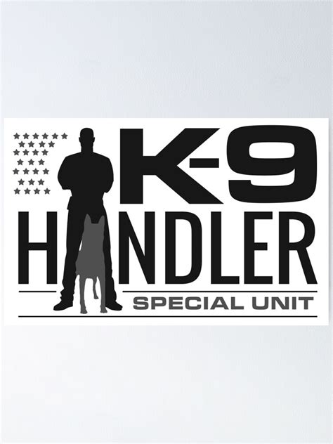 K 9 Handler K9 Unit Malinois Poster By K9printart Redbubble