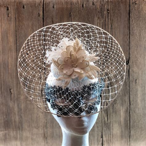 Bridal Veil Fascinator Hats Lace Wedding Hat Veil Racing Hats Etsy