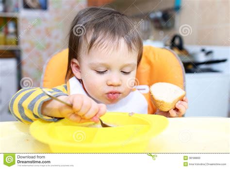 Lovely Baby Eats Stock Photo Image Of Lovely Caucasian 38188800