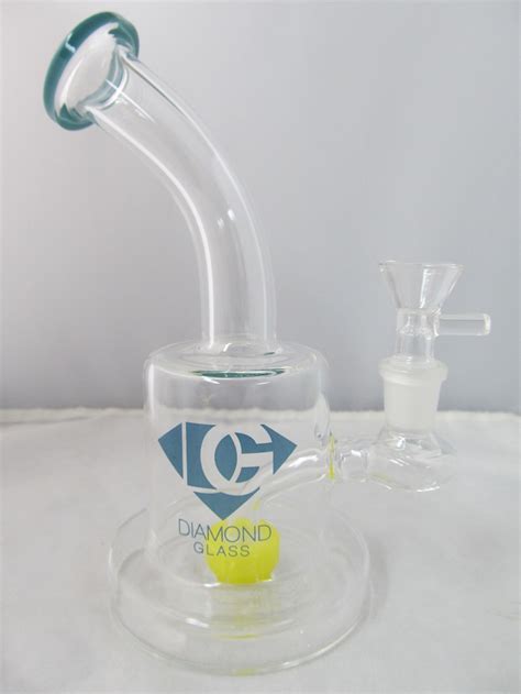 Diamond Glass 8 Showerhead Perc Hanger Banger Rig W Dry Bo