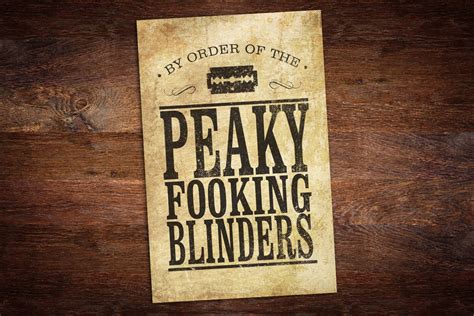 Buy By Order Of The Peaky Blinders Poster Online In India Etsy