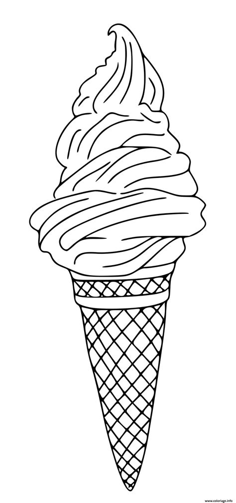 Coloriage Cornet De Creme Glace Dessin Maternelle à imprimer
