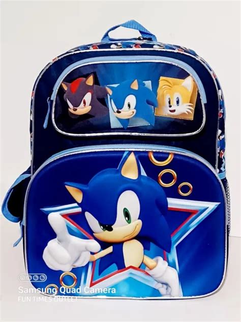 Sonic The Hedgehog 16 Large Backpack 3d Book Bag Tails Shadow Sega